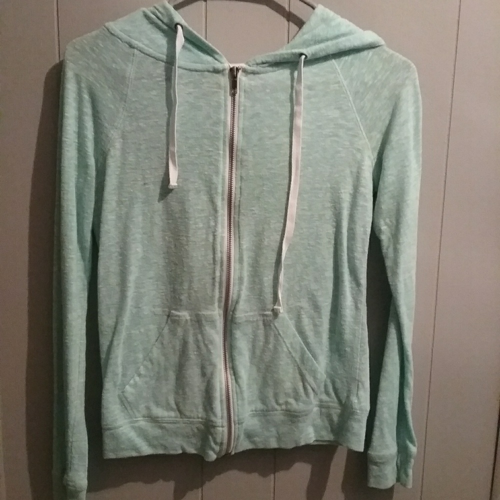 Mint Zip Up Sweater